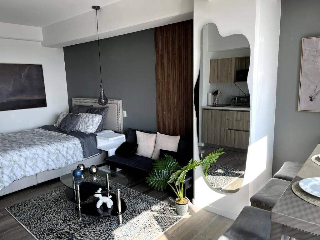 Χώρος καθιστικού στο Apartamentos CAICHAN