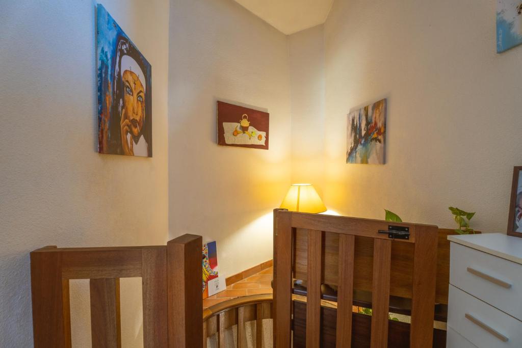 Postel nebo postele na pokoji v ubytování Joshroom