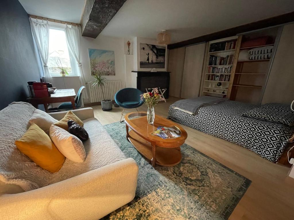 Posezení v ubytování B&B chez Sylvain