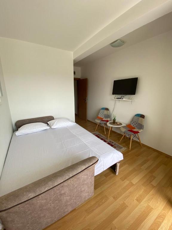 Postel nebo postele na pokoji v ubytování Montebecici