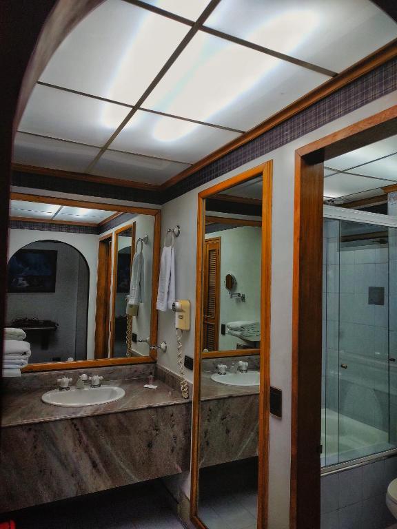 Koupelna v ubytování Gran Hotel