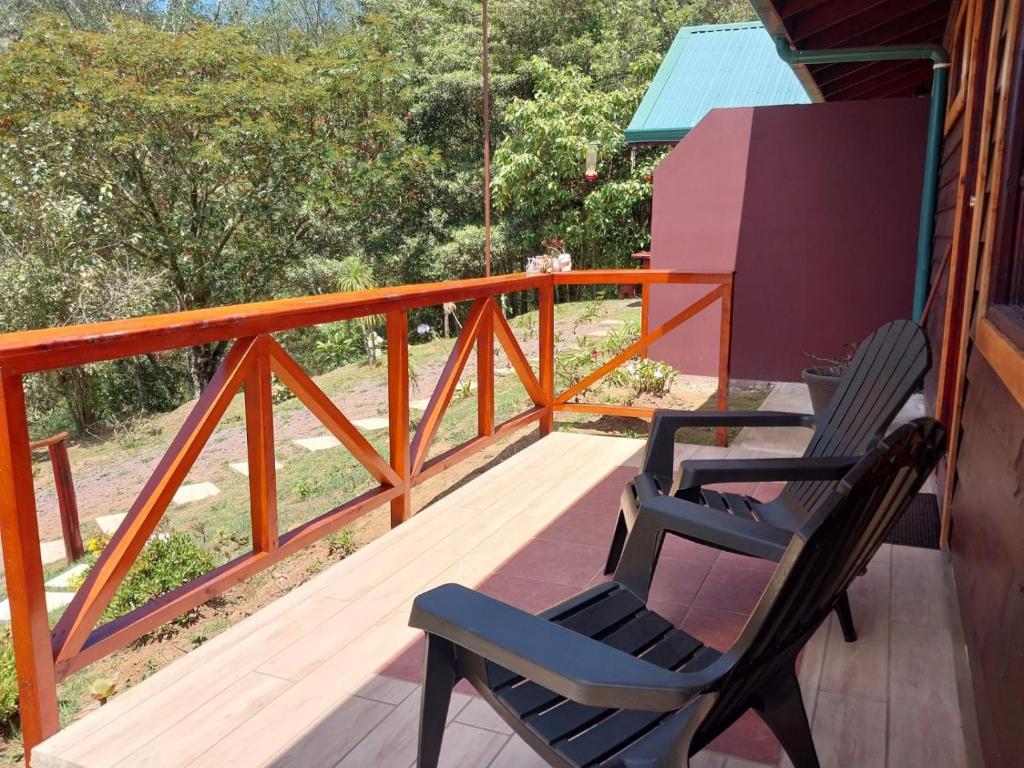 Balkón nebo terasa v ubytování Curuba Lodge