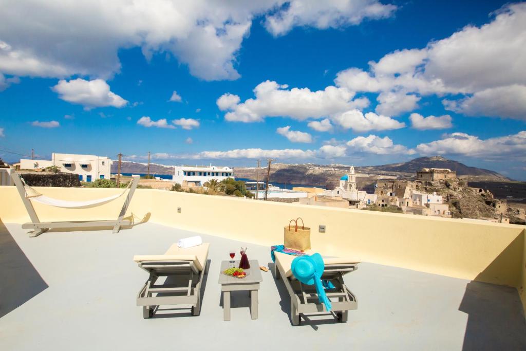 a view from the roof of a house at LoveNest in Akrotiri