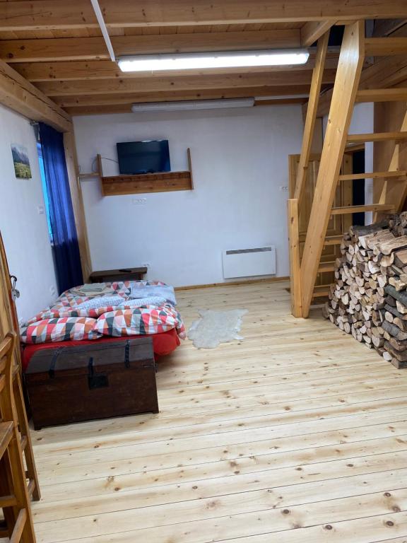 Postel nebo postele na pokoji v ubytování Apartma Confine