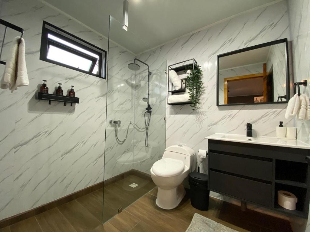 Koupelna v ubytování Hotel Boutique 501