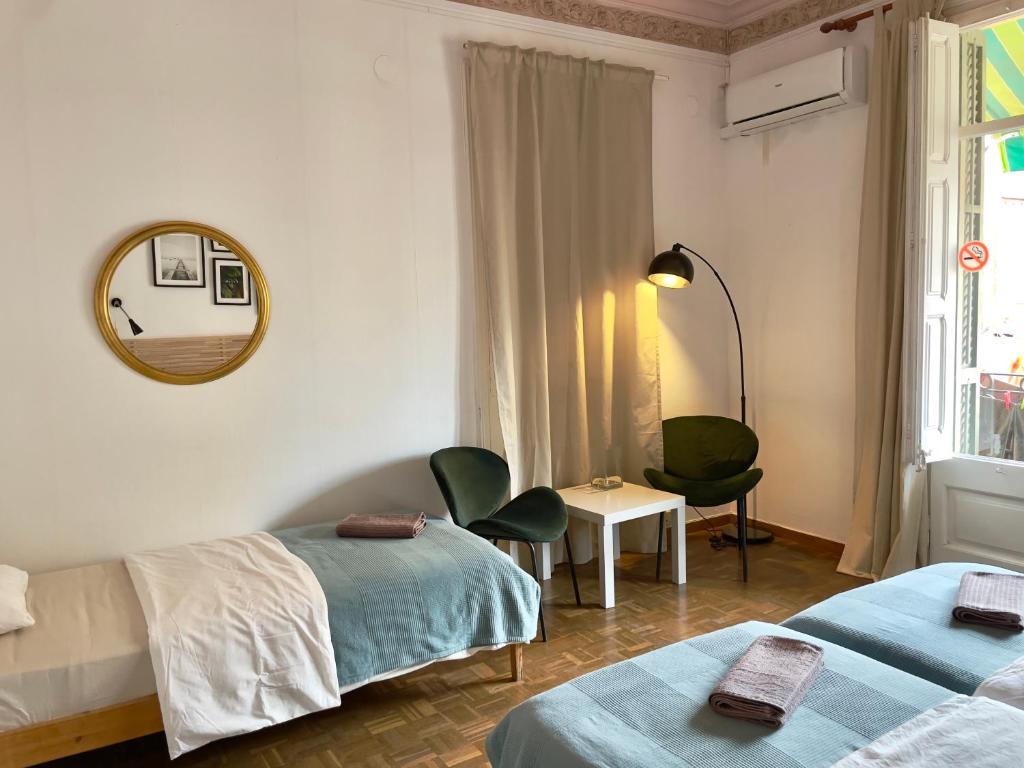 Posteľ alebo postele v izbe v ubytovaní Grand Central Apartment