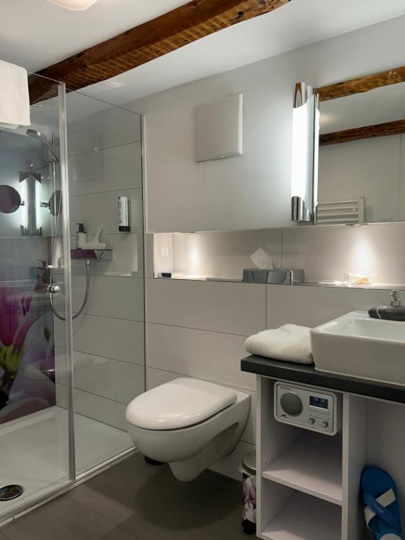 Koupelna v ubytování Hotel Alte Schule