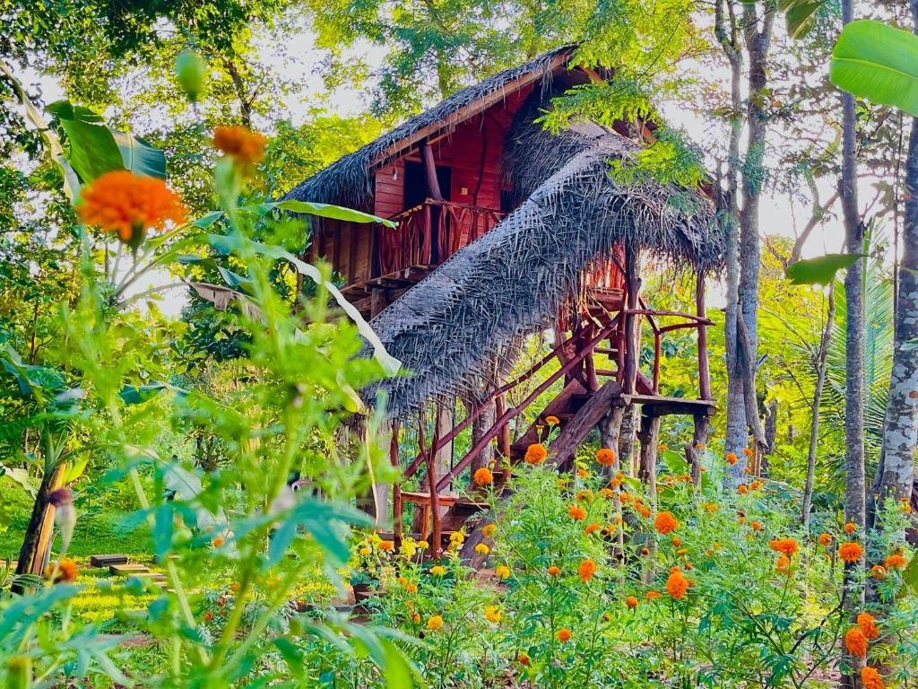 Zahrada ubytování Green land tree house sigiriya
