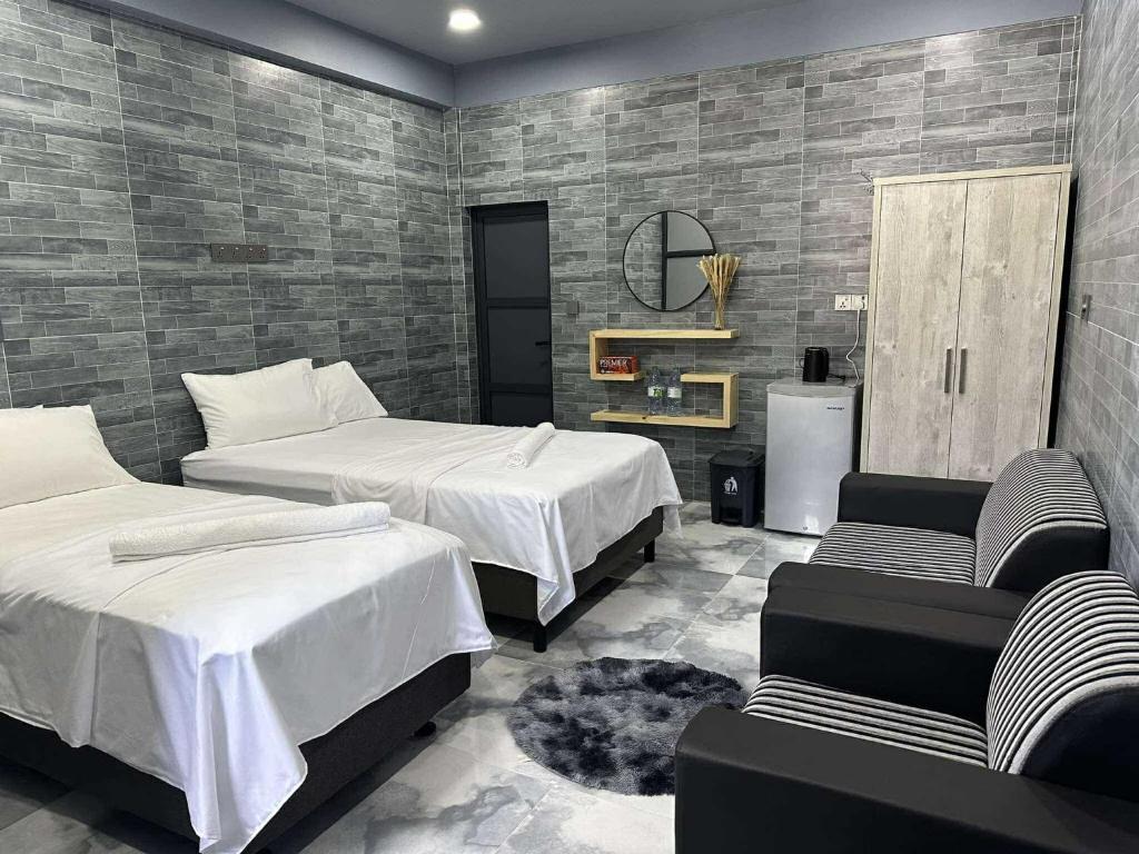 Postel nebo postele na pokoji v ubytování Jazz guest house