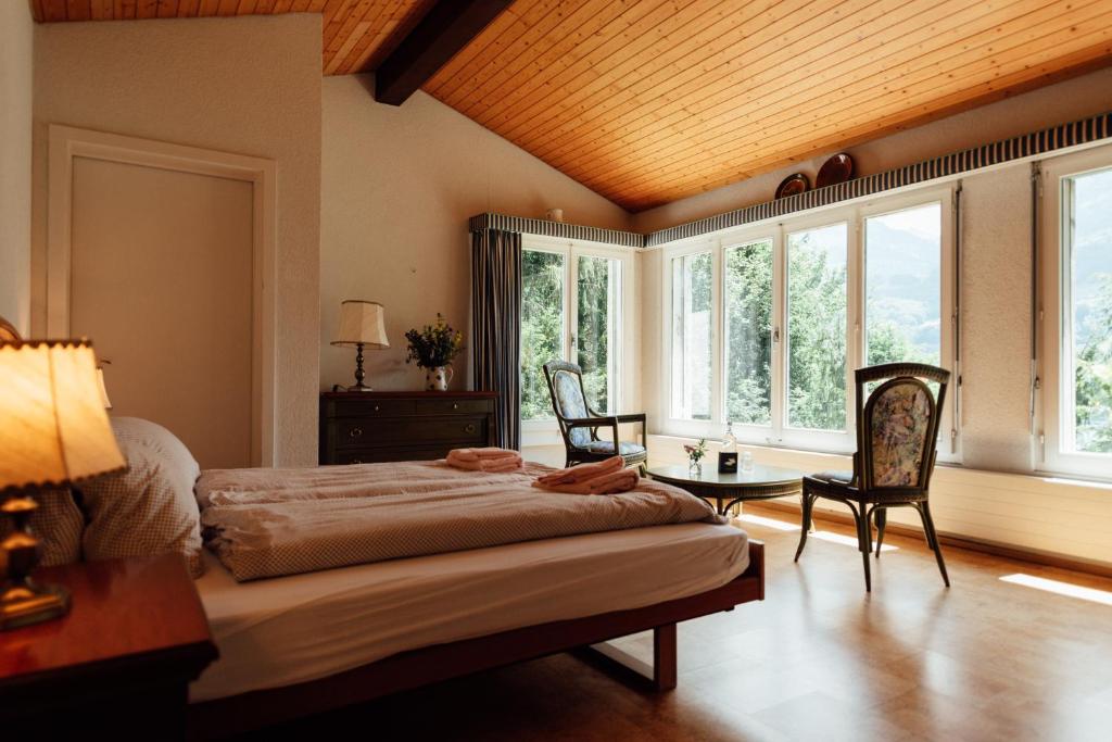 Postel nebo postele na pokoji v ubytování Landgasthof Paradiesli