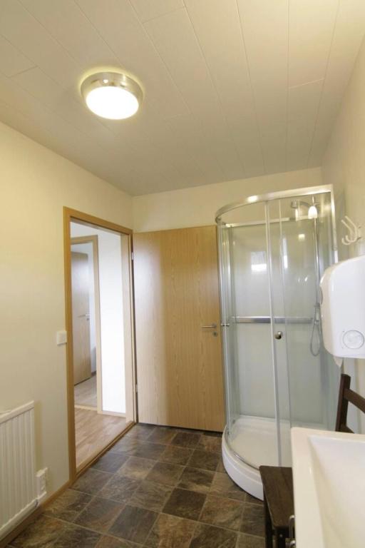Koupelna v ubytování Guesthouse Myrkholt II