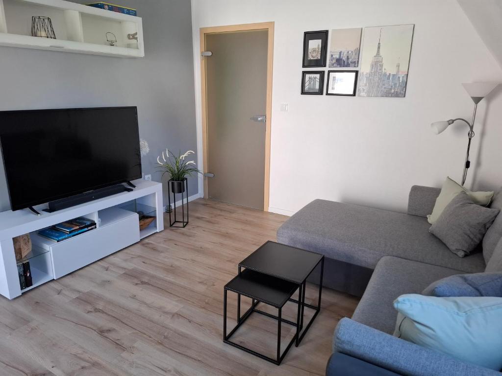 TV a/nebo společenská místnost v ubytování Blickpunkt