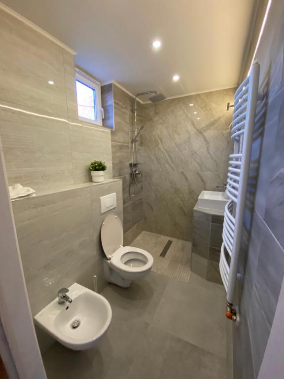 Koupelna v ubytování Bona Casa Vendégház