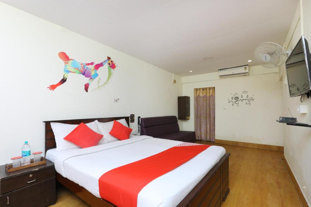 Postel nebo postele na pokoji v ubytování Hotel O India Gate Par View