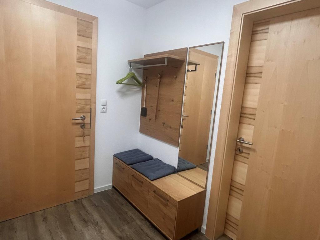 Postel nebo postele na pokoji v ubytování Häringer Mühle