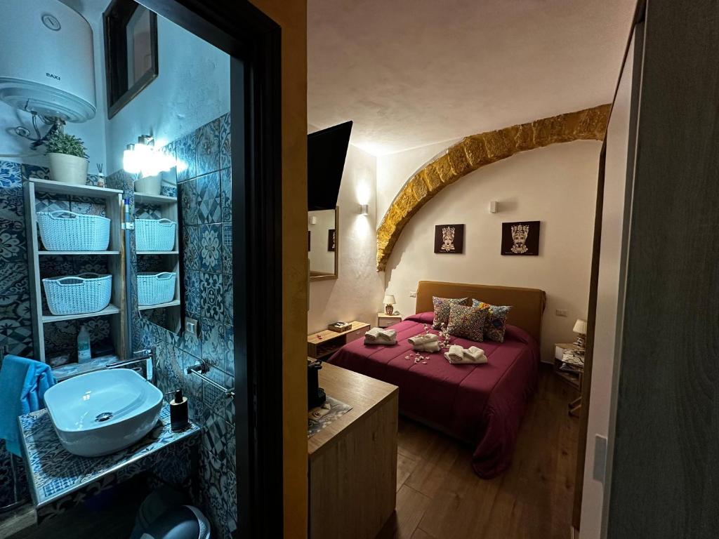 Postel nebo postele na pokoji v ubytování O munti rooms