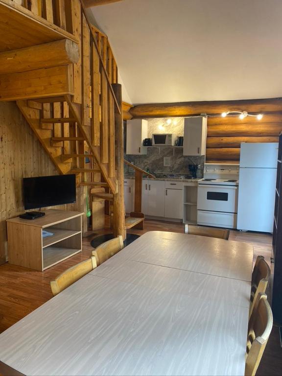 Kuchyň nebo kuchyňský kout v ubytování Lac Des Roches Resort