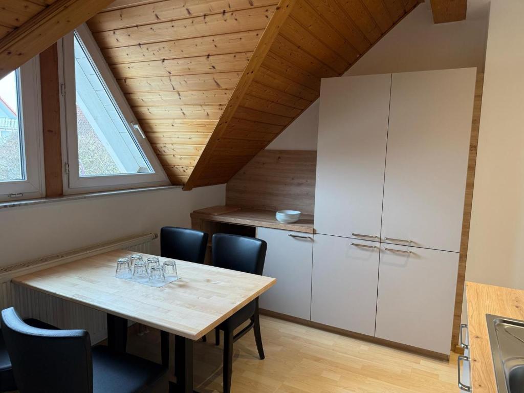 Kuchyň nebo kuchyňský kout v ubytování Gästehaus Rana