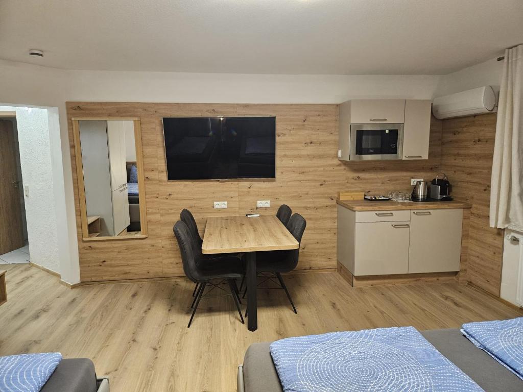 Kuchyň nebo kuchyňský kout v ubytování Gästehaus Rana