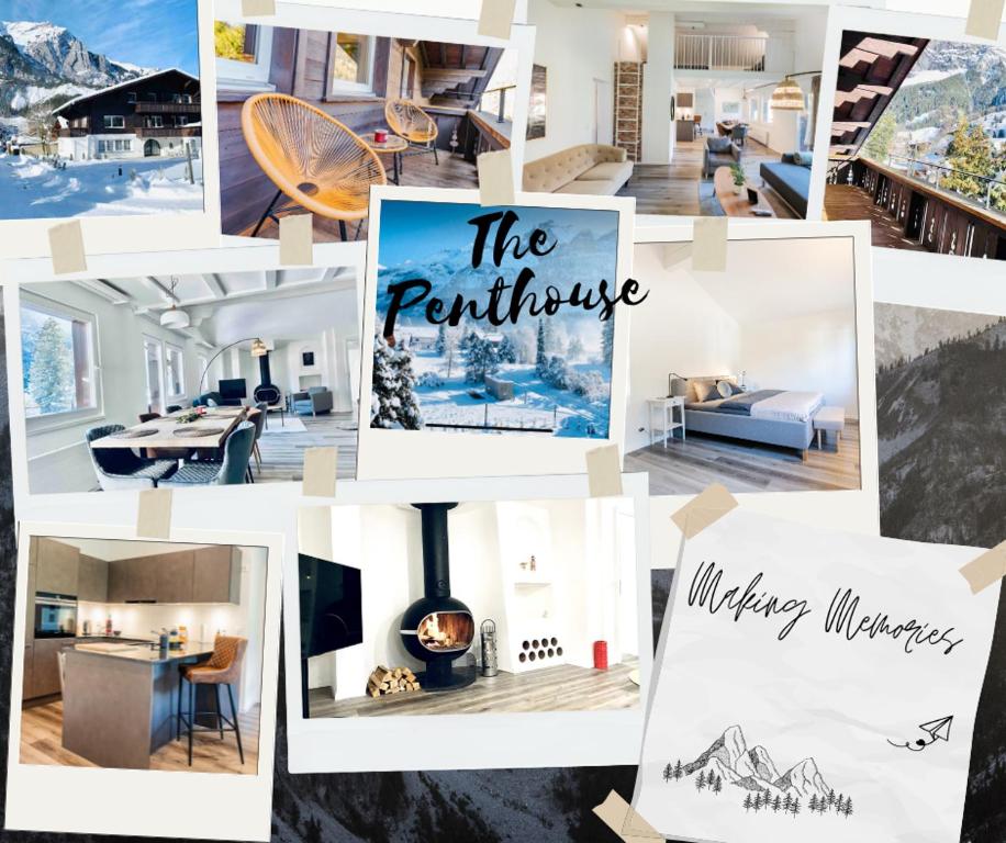 Posezení v ubytování Unique Penthouse with Gallery and Mountain View