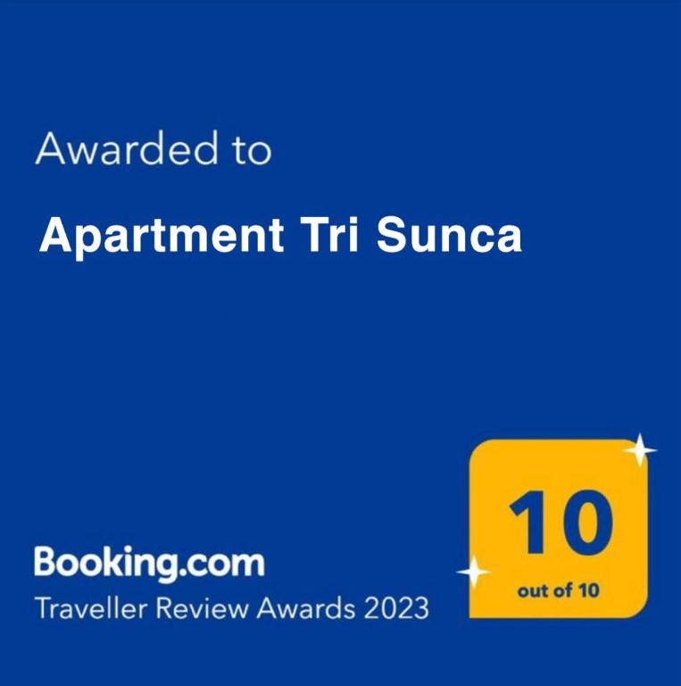 Certifikát, hodnocení, plakát nebo jiný dokument vystavený v ubytování Apartment Tri sunca