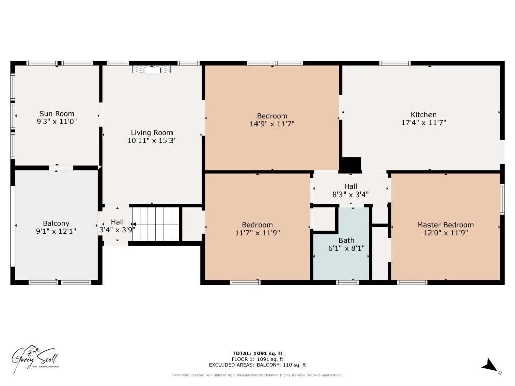 Půdorys ubytování Large apartment with multiple sleeping options
