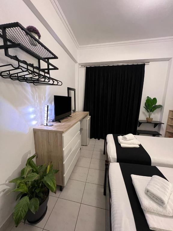 Postel nebo postele na pokoji v ubytování jericho rooms