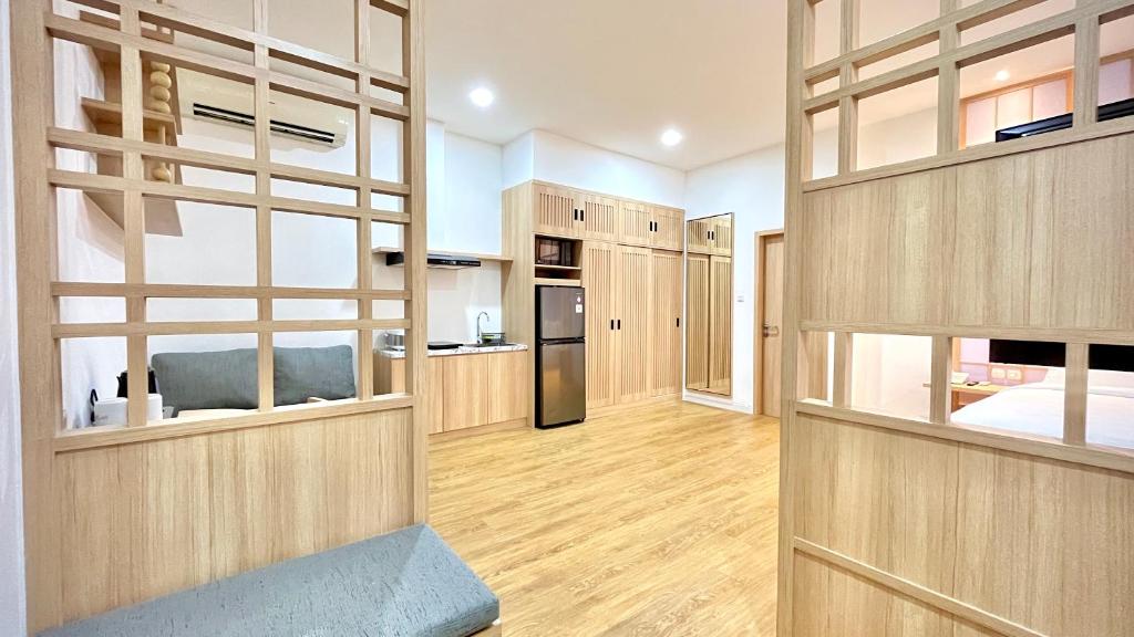 Kuchyň nebo kuchyňský kout v ubytování Jambuluwuk Residence Blok M
