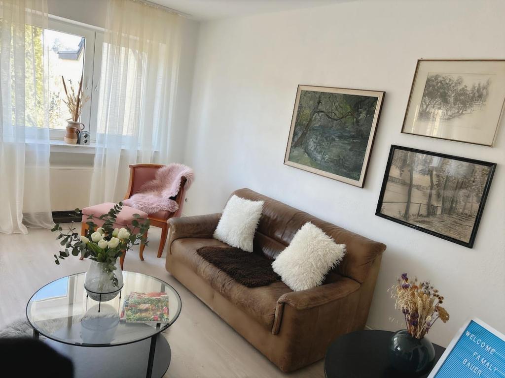 Posezení v ubytování Ferienwohnung Daun