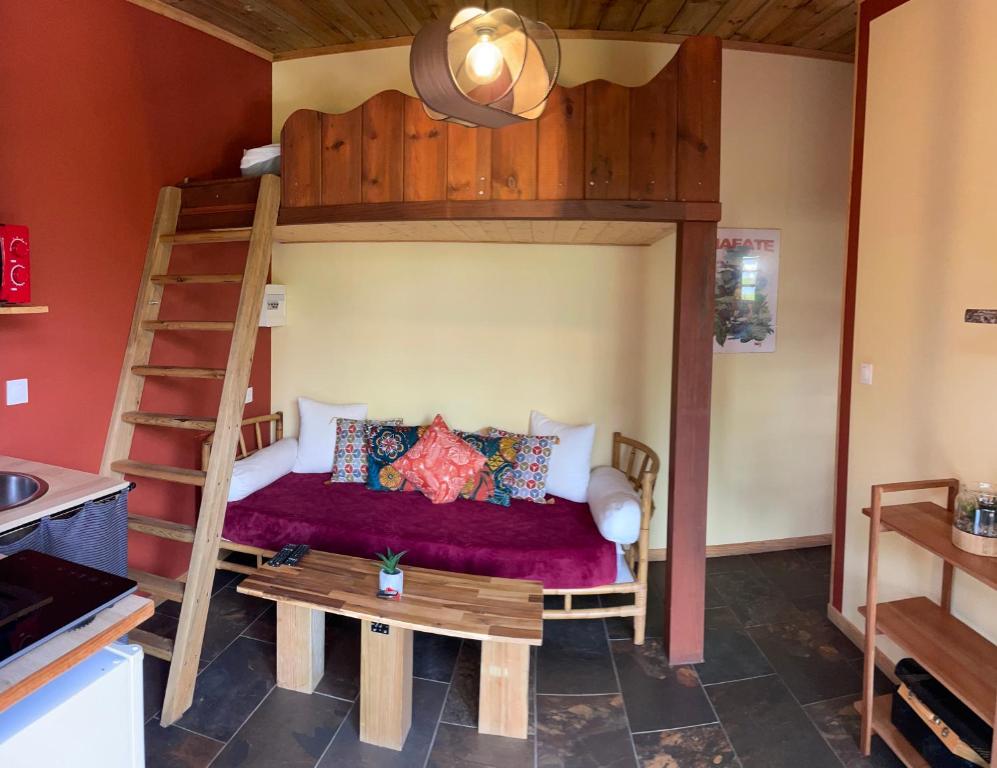 Postel nebo postele na pokoji v ubytování Anaélodge