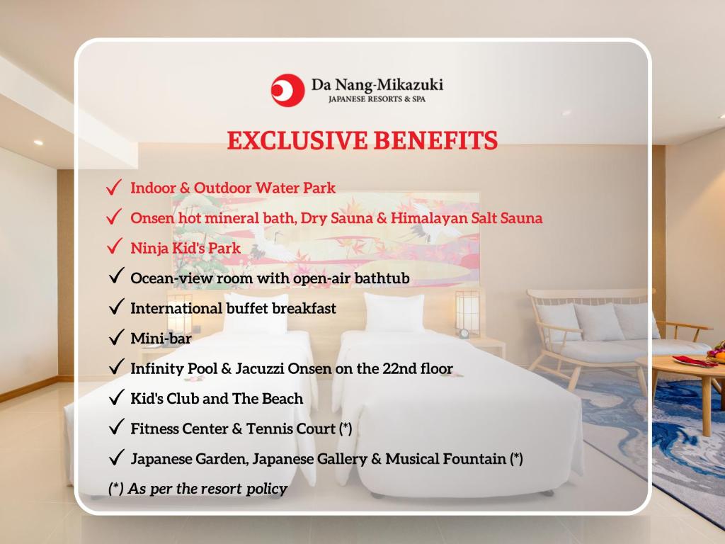 Special Offer - Deluxe Twin Room with Ocean View - Onsen & Water Park Inclusive