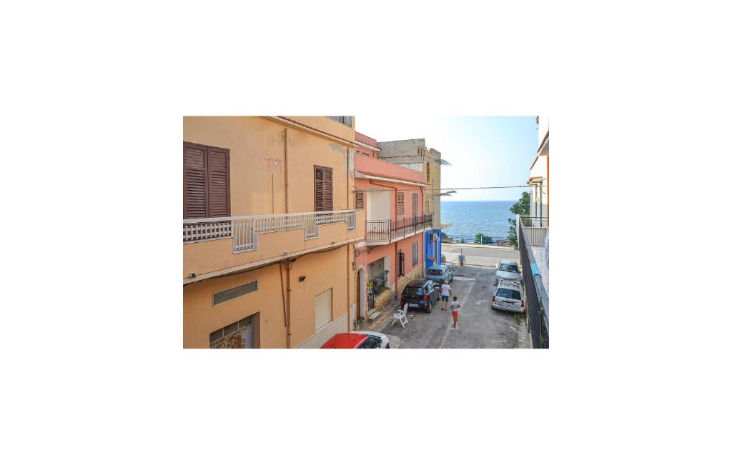 a view of a street from a building at Beautiful Apartment In Trappeto in Trappeto