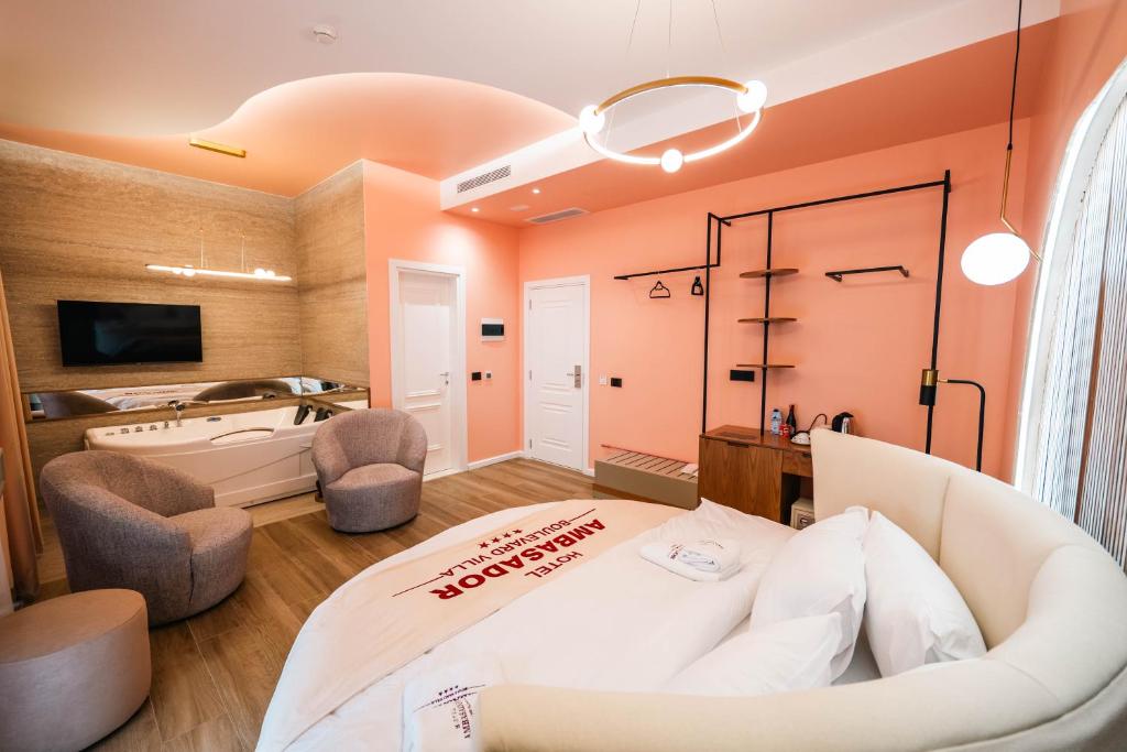 Koupelna v ubytování Ambasador Hotel