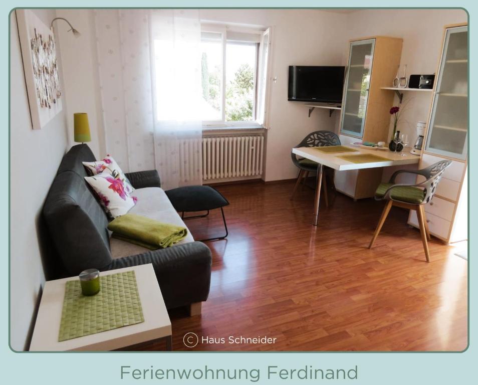 TV a/nebo společenská místnost v ubytování Ferienwohnung Haus Schneider