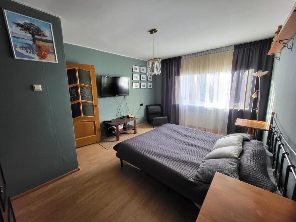 TV a/nebo společenská místnost v ubytování Narva Apartments