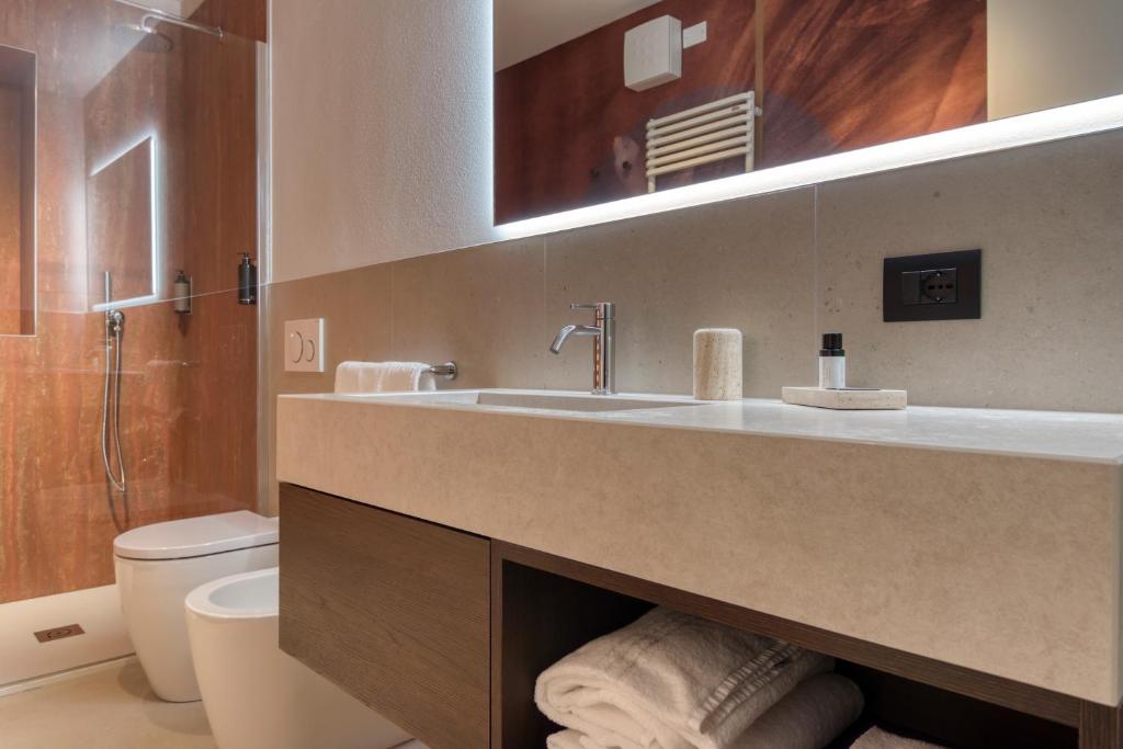 Koupelna v ubytování Le Torri Suites