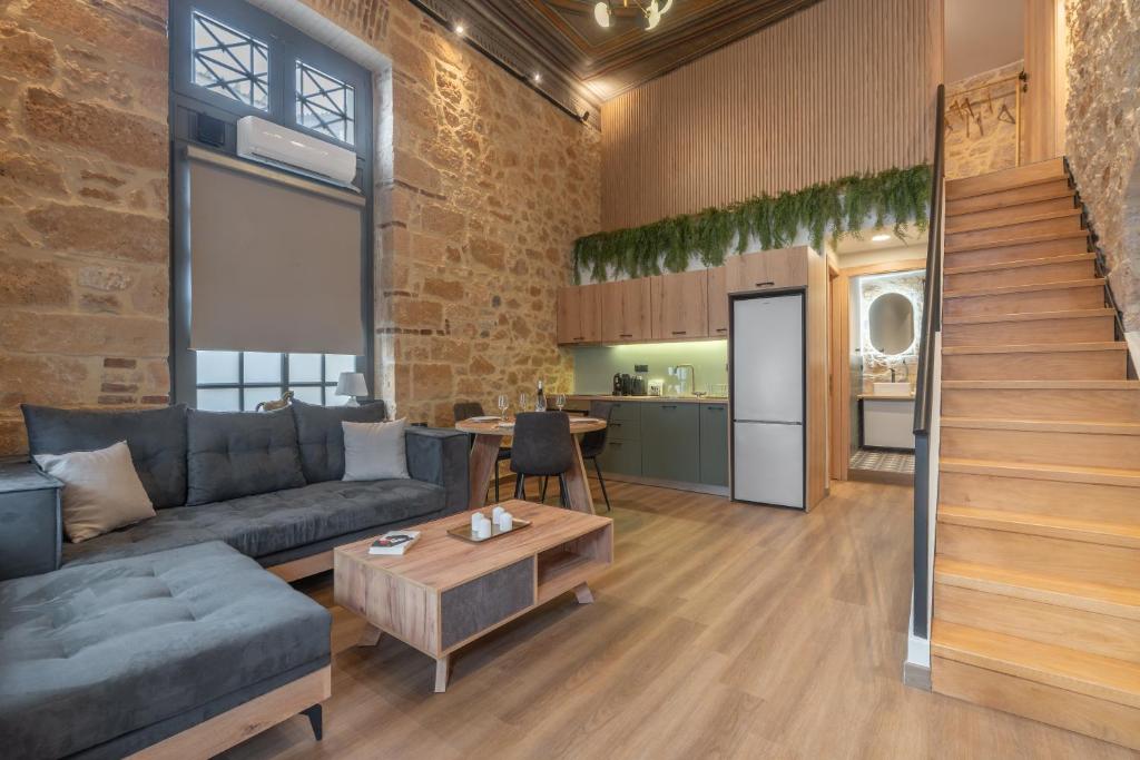 Kuchyň nebo kuchyňský kout v ubytování Pileas Boutique