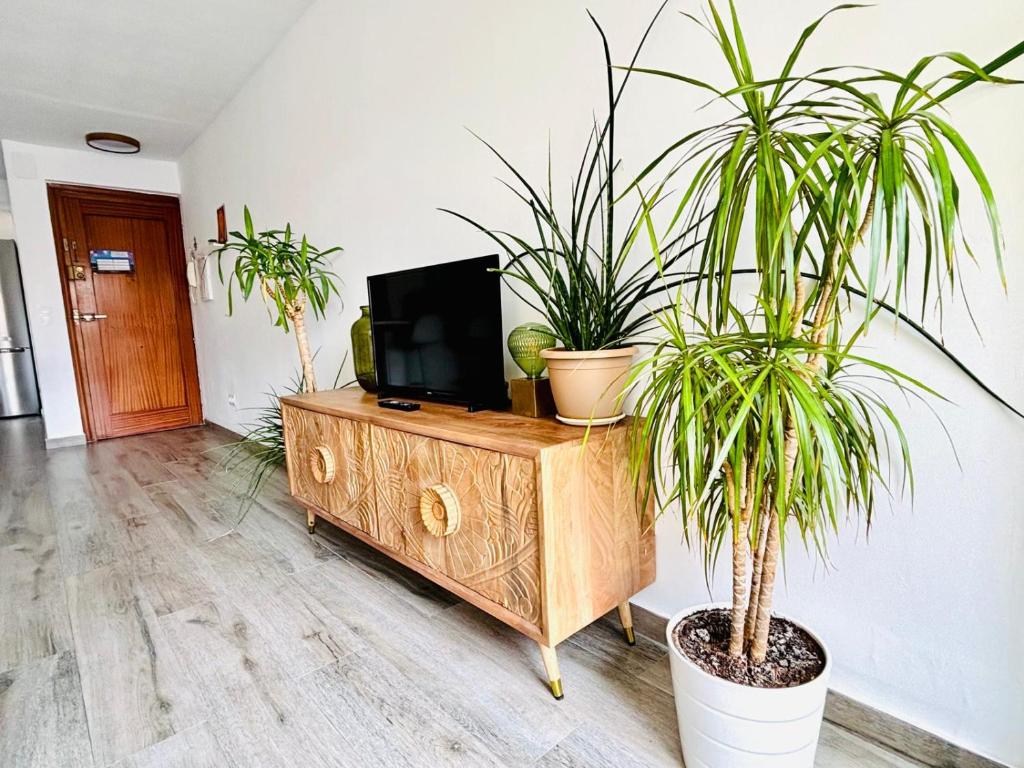 Televízia a/alebo spoločenská miestnosť v ubytovaní Casa Gracia Stylish apartment close to the beach BY NAMASTE ELITE