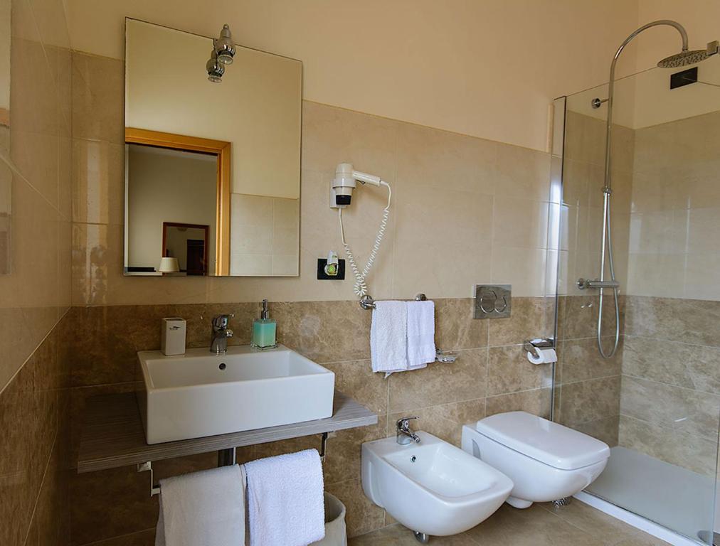 Koupelna v ubytování Hotel Del Corso