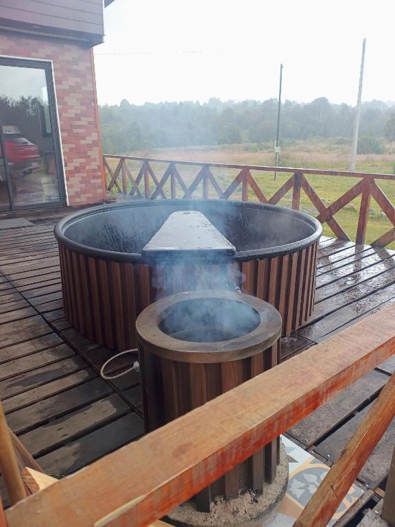 cabaña vista al volcán con opción a tinaja