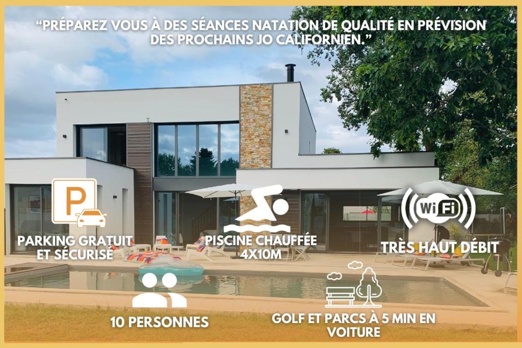 Photo de la galerie de l'établissement Villa Soléa - Villa avec Jardin et piscine - Proche Parcs et Golf, à Pessac