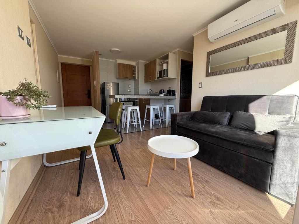 Kuchyň nebo kuchyňský kout v ubytování Departamento Chillan céntrico