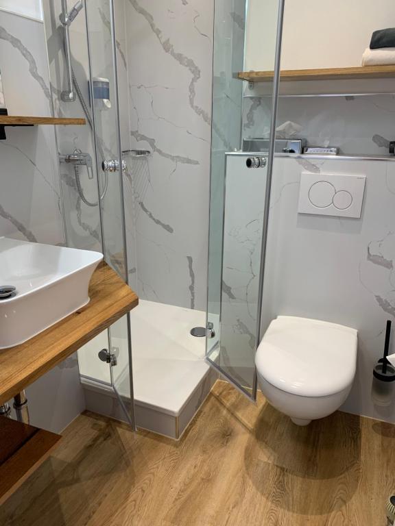 Koupelna v ubytování Kurhotel Wiedenmann