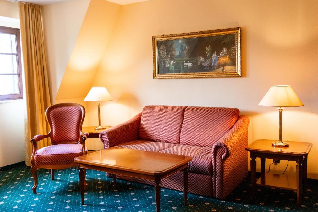 Posezení v ubytování Hotel Schloss Schkopau