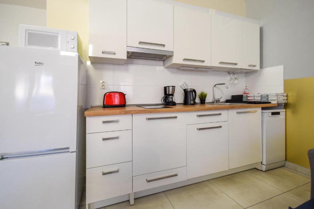 Kuchyňa alebo kuchynka v ubytovaní Island Apartment Budapest