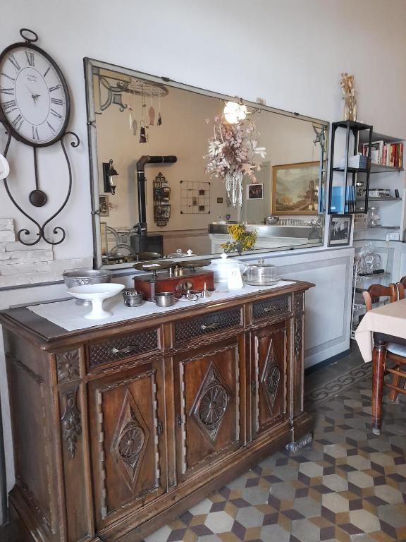 Kuchyň nebo kuchyňský kout v ubytování Albergo Milano 1920