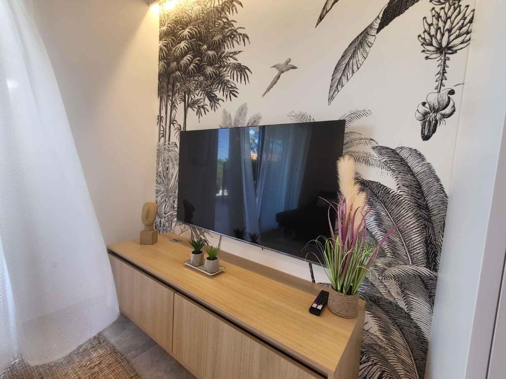 Televízia a/alebo spoločenská miestnosť v ubytovaní Apartment in Milcetici - Insel Krk 43321