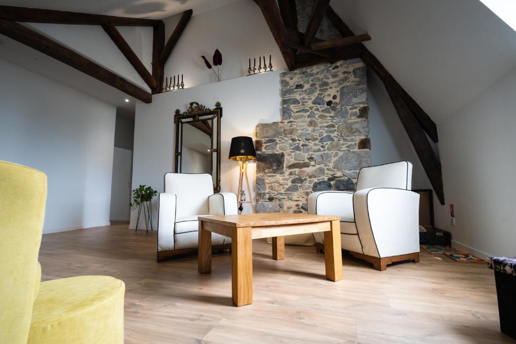 Posezení v ubytování Chambres d'Hôtes Gaïnaa