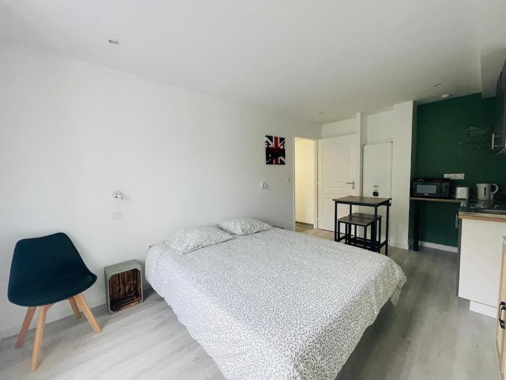 Η κουζίνα ή μικρή κουζίνα στο Éclat St Romain 2, studio-moderne-WIFI- parking - CLIM