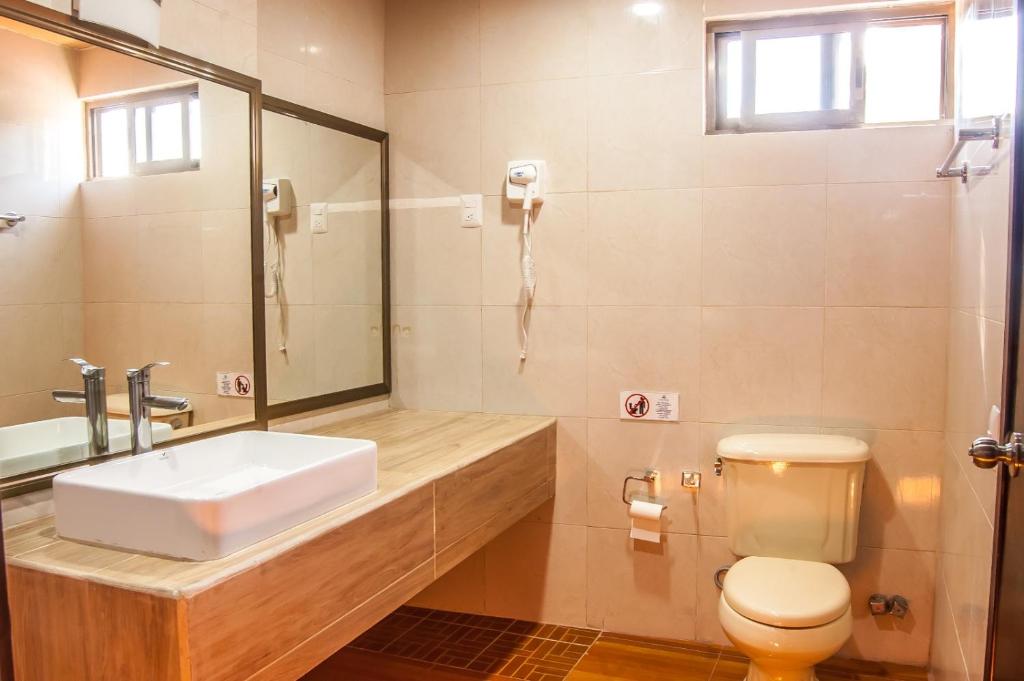Koupelna v ubytování Hotel Luna Caribe